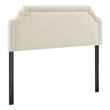 Magnolia Upholstered Fabric Full Size Headboard in Ecru