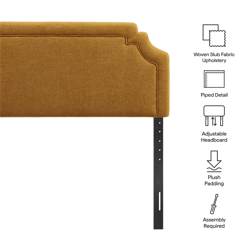 Magnolia Upholstered Fabric Full Size Headboard in Copper