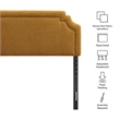 Magnolia Upholstered Fabric Full Size Headboard in Copper