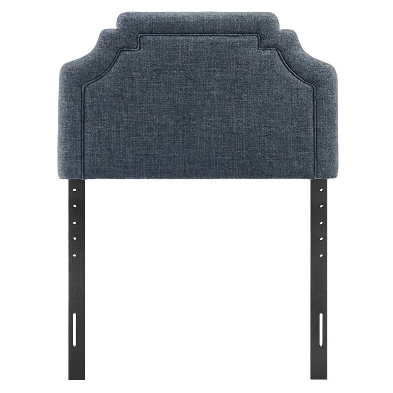 Magnolia Upholstered Fabric Twin Size Headboard in Slate Blue