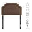 Magnolia Upholstered Fabric Twin Size Headboard in Mocha