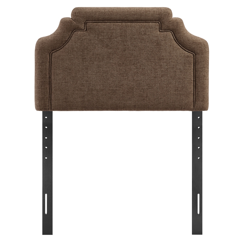 Magnolia Upholstered Fabric Twin Size Headboard in Mocha