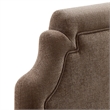 Magnolia Upholstered Fabric Twin Size Headboard in Mocha