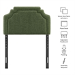 Magnolia Upholstered Fabric Twin Size Headboard in Foliage