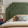 Magnolia Upholstered Fabric Twin Size Headboard in Foliage