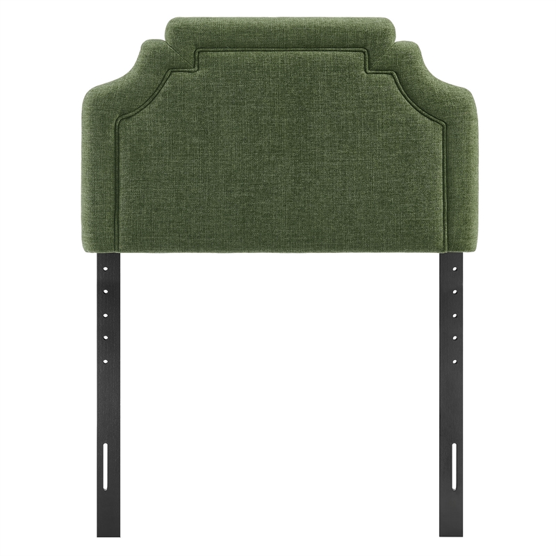Magnolia Upholstered Fabric Twin Size Headboard in Foliage