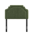 Magnolia Upholstered Fabric Twin Size Headboard in Foliage