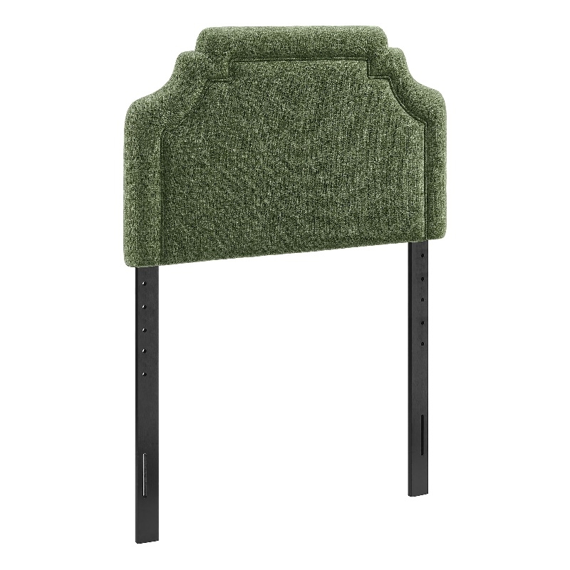 Magnolia Upholstered Fabric Twin Size Headboard in Foliage