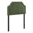 Magnolia Upholstered Fabric Twin Size Headboard in Foliage