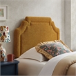 Magnolia Upholstered Fabric Twin Size Headboard in Copper
