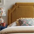 Magnolia Upholstered Fabric Twin Size Headboard in Copper