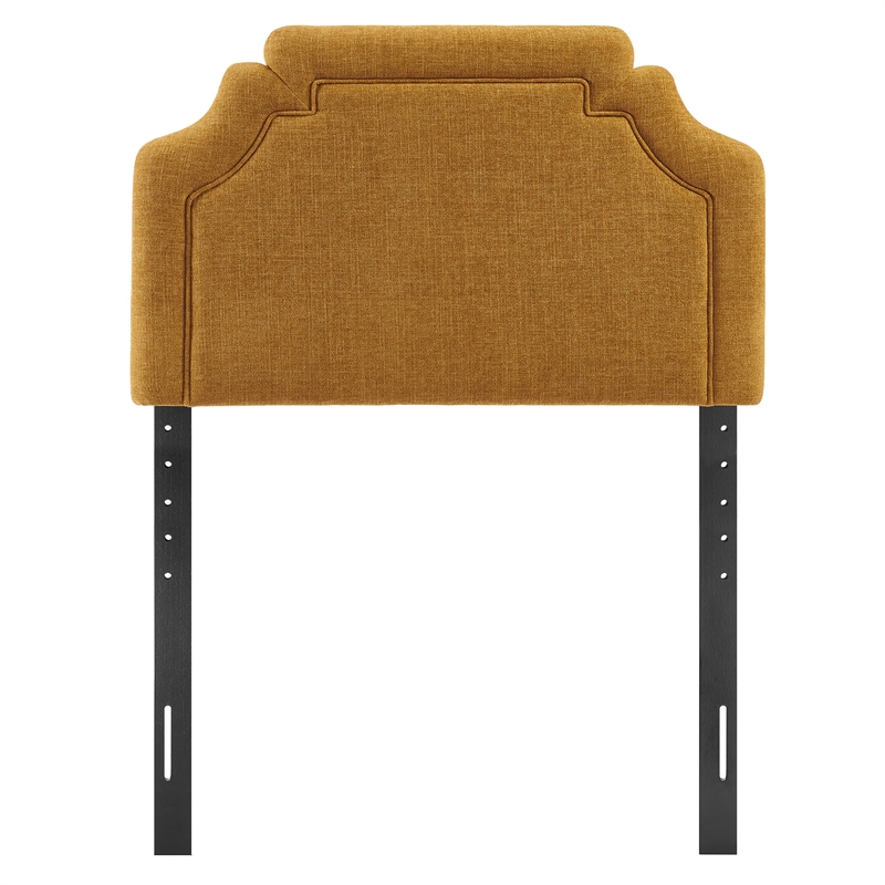 Magnolia Upholstered Fabric Twin Size Headboard in Copper