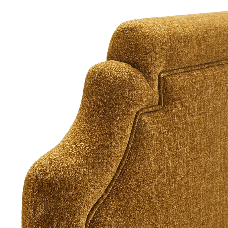 Magnolia Upholstered Fabric Twin Size Headboard in Copper