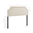 Magnolia Stain-Resistant Performance Velvet King Size Headboard in Alabaster Pink