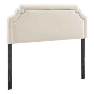 Magnolia Stain-Resistant Performance Velvet King Size Headboard in Alabaster Pink