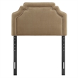 Magnolia Stain-Resistant Performance Velvet Twin Size Headboard in Taupe Almond