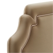 Magnolia Stain-Resistant Performance Velvet Twin Size Headboard in Taupe Almond