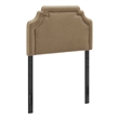 Magnolia Stain-Resistant Performance Velvet Twin Size Headboard in Taupe Almond