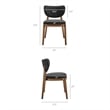 Fenwick Fabric Dining Chairs Set of 2 in Ebony