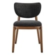 Fenwick Fabric Dining Chairs Set of 2 in Ebony
