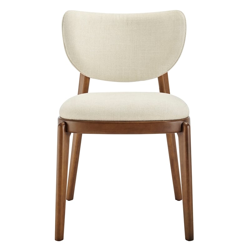 Fenwick Fabric Dining Chairs Set of 2 in Ecru