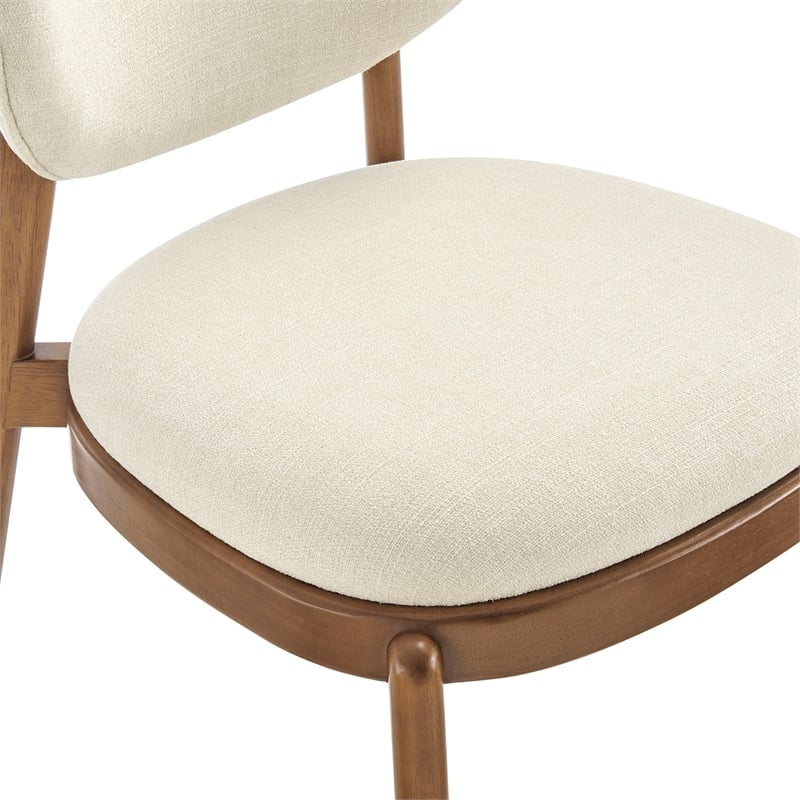 Fenwick Fabric Dining Chairs Set of 2 in Ecru