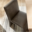 Emory Vegan Leather Dining Side Chair Set of 2 in Mushroom
