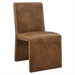 Emory Vegan Leather Dining Side Chair Set of 2 in Canyon