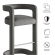 Winslow Performance Velvet Bar Stool Set of 2 in Storm Gray