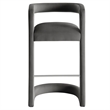 Winslow Performance Velvet Bar Stool Set of 2 in Storm Gray