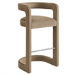 Winslow Performance Velvet Bar Stool Set of 2 in Taupe