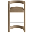 Winslow Performance Velvet Bar Stool Set of 2 in Taupe