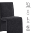 Emory Upholstered Fabric Dining Side Chair Set of 2 in Ebony