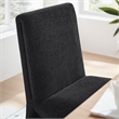 Emory Upholstered Fabric Dining Side Chair Set of 2 in Ebony