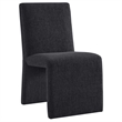 Emory Upholstered Fabric Dining Side Chair Set of 2 in Ebony