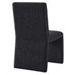 Emory Upholstered Fabric Dining Side Chair Set of 2 in Ebony