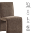 Emory Upholstered Fabric Dining Side Chair Set of 2 in Mocha