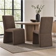 Emory Upholstered Fabric Dining Side Chair Set of 2 in Mocha