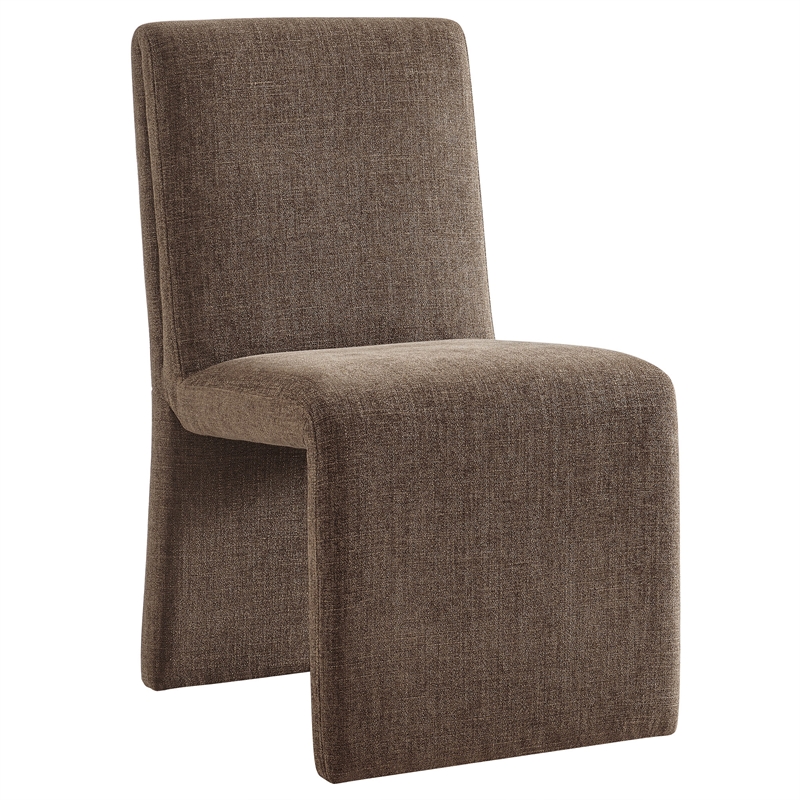 Emory Upholstered Fabric Dining Side Chair Set of 2 in Mocha