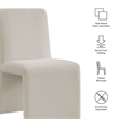 Emory Upholstered Fabric Dining Side Chair Set of 2 in Salt
