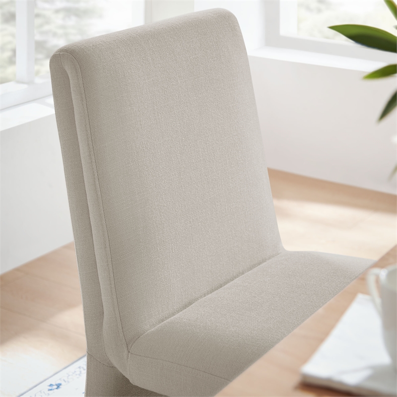 Emory Upholstered Fabric Dining Side Chair Set of 2 in Salt