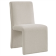 Emory Upholstered Fabric Dining Side Chair Set of 2 in Salt