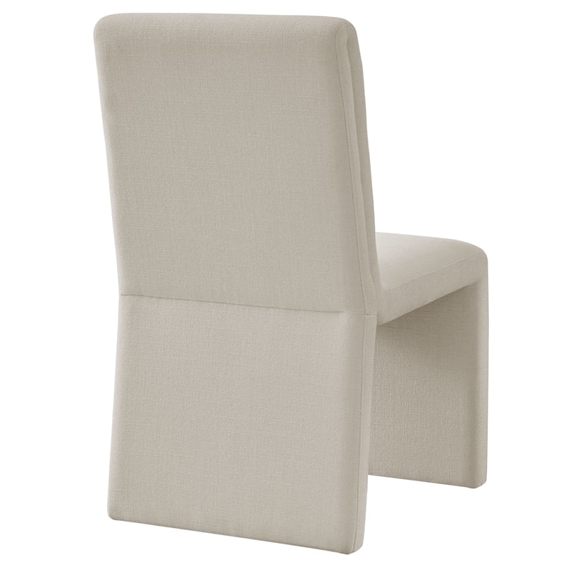 Emory Upholstered Fabric Dining Side Chair Set of 2 in Salt