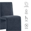 Emory Upholstered Fabric Dining Side Chair Set of 2 in Slate Blue