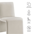 Emory Performance Velvet Dining Side Chair Set of 2 in Alabaster