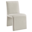 Emory Performance Velvet Dining Side Chair Set of 2 in Alabaster