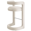 Winslow Performance Velvet Bar Stool Set of 2 in Alabaster