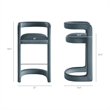 Winslow Performance Velvet Bar Stool Set of 2 in Cadet Blue