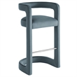Winslow Performance Velvet Bar Stool Set of 2 in Cadet Blue