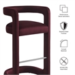 Winslow Performance Velvet Bar Stool Set of 2 in Mulberry